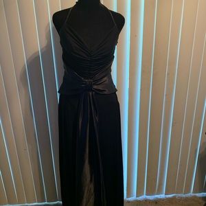 Black Halter Formal with Satin bow accent